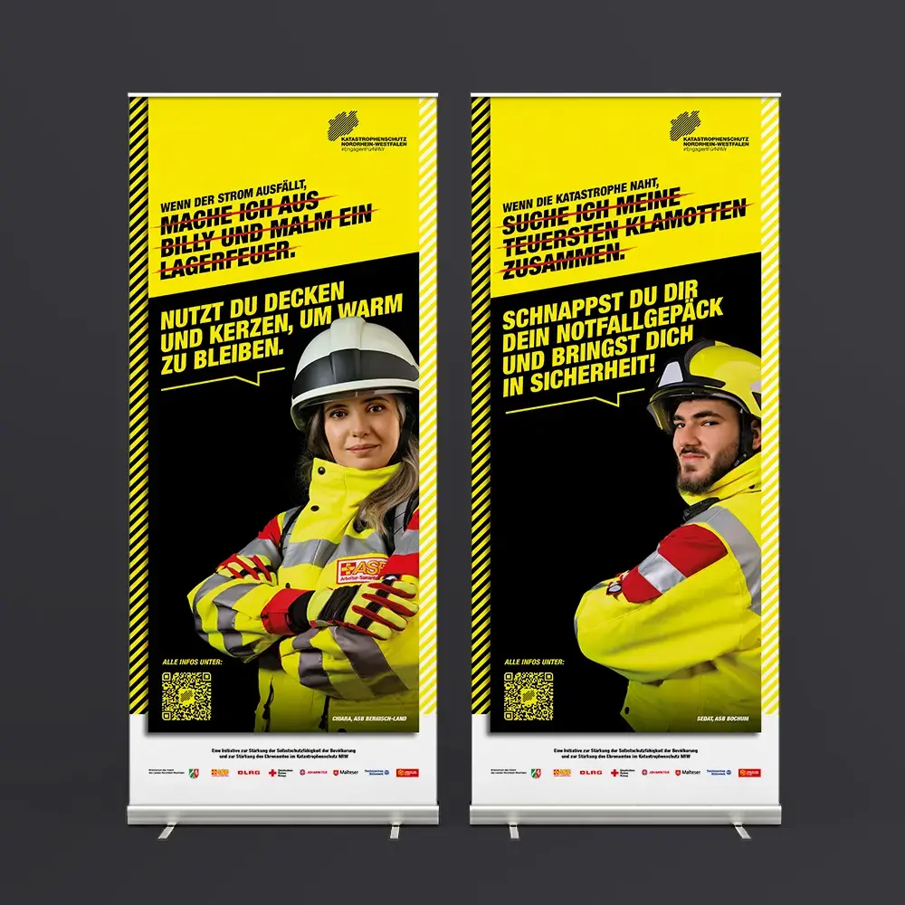 Das Bild zeigt die Roll-up-Versionen der Befähigungsmotive.