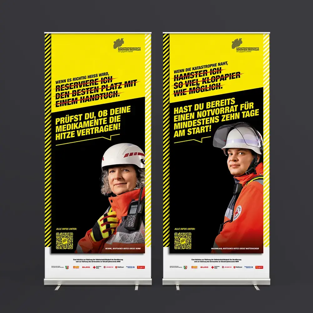 Das Bild zeigt die Roll-up-Versionen der Befähigungsmotive.