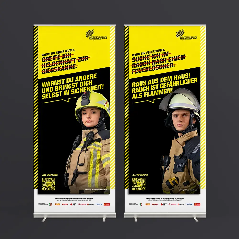 Das Bild zeigt die Roll-up-Versionen der Befähigungsmotive.
