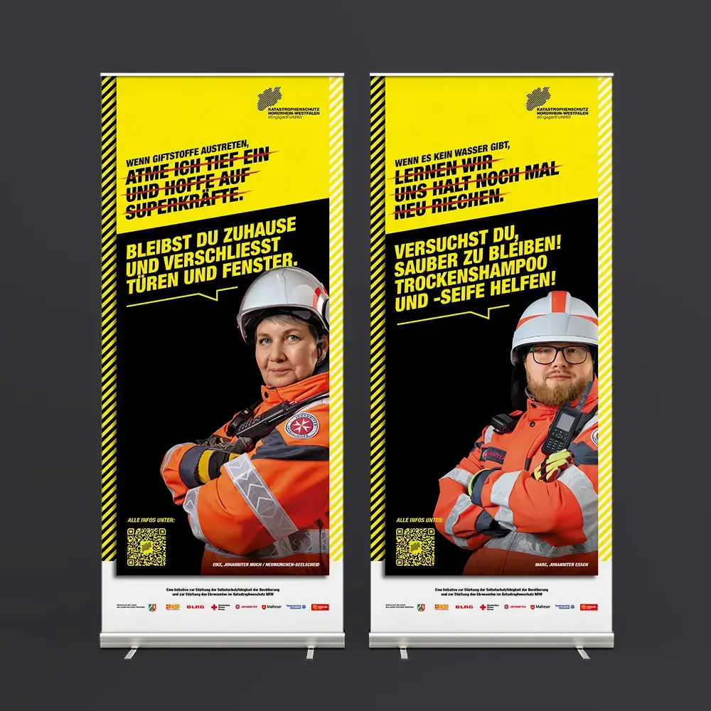 Das Bild zeigt die Roll-up-Versionen der Befähigungsmotive.