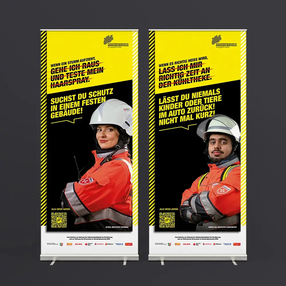 Das Bild zeigt die Roll-up-Versionen der Befähigungsmotive.
