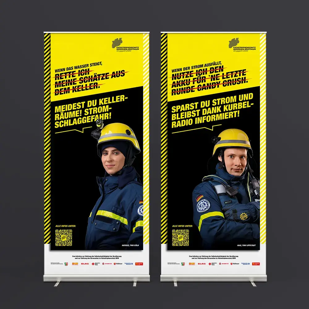 Das Bild zeigt die Roll-up-Versionen der Befähigungsmotive.