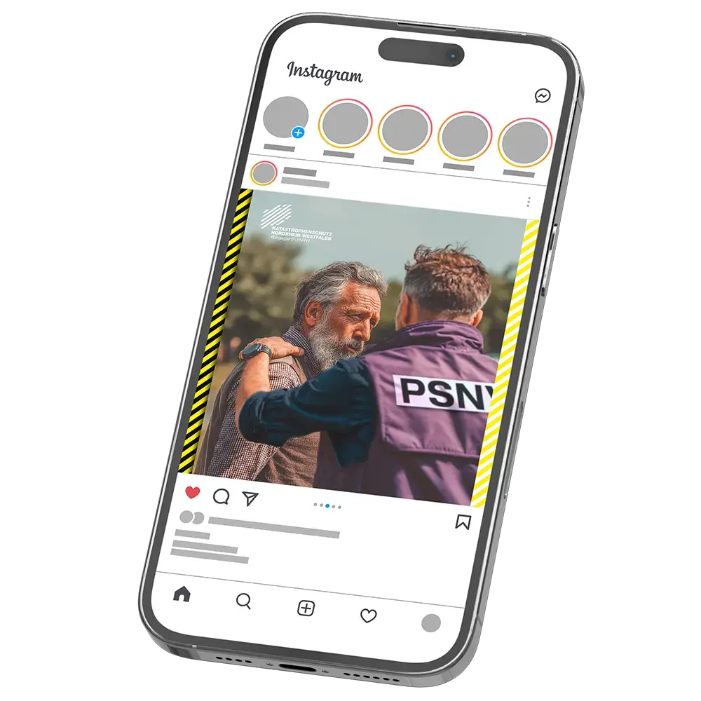 Das PSNV-Posting auf einem Smartphone.