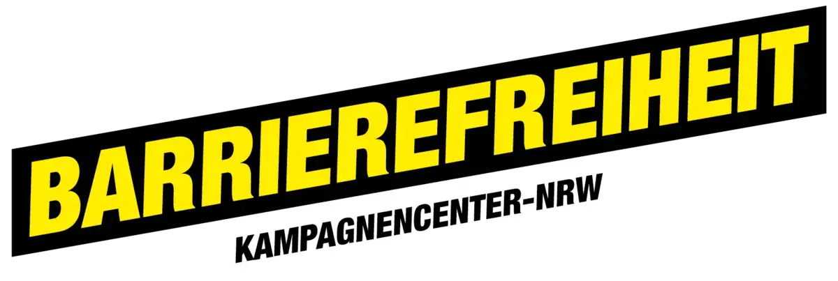 Schriftzug: Barrierefreiheit Kampagnencenter-NRW