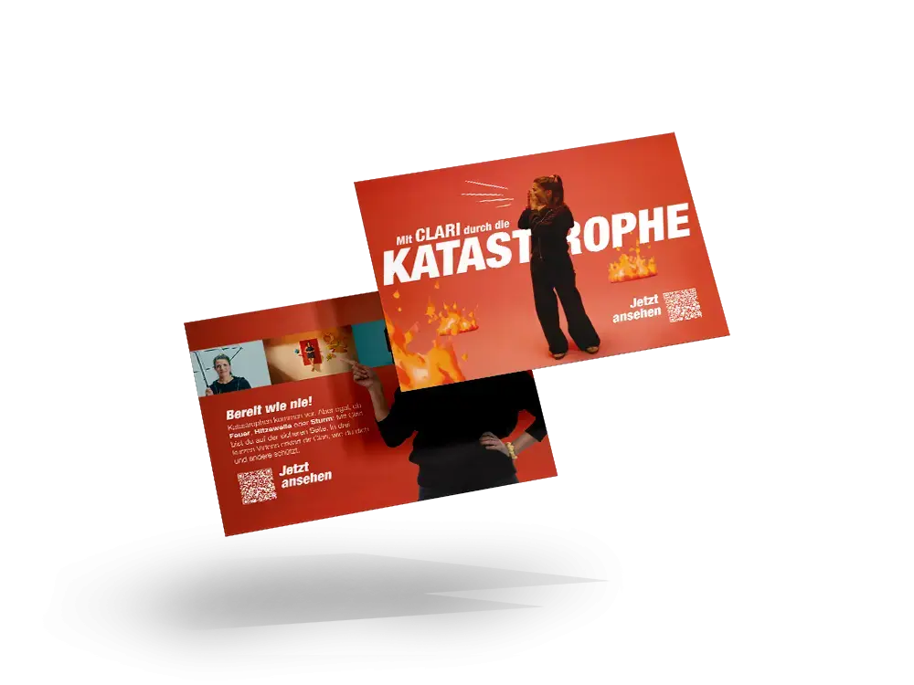 Eine Ansicht von Claris Postkarte zum Thema Feuer.