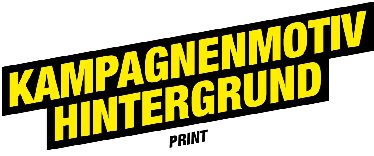 Das Banner zeigt den Schriftzug &quot;Kampagnenmotiv-Hintergrund&quot; mit der Unterschrift &quot;Print&quot;.