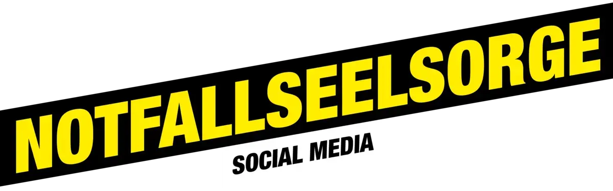 Ein Banner. Der Text sagt: &quot;Notfallseelsorge&quot; und &quot;Social Media&quot;.