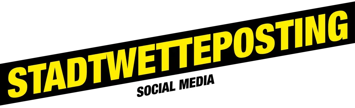Ein Banner. Der Text sagt: &quot;Stadtwetteposting – Social Media&quot;