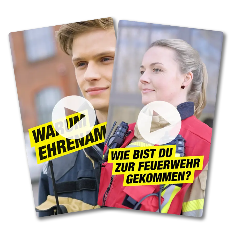 Das Bild zeigt zwei Video-Previews mit den Interviews der Kampagnengesichter des VdF.