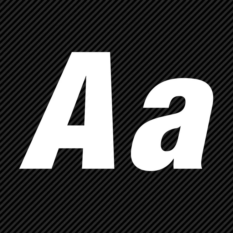 Ein großes und ein kleines A in der Kampagnenschrift