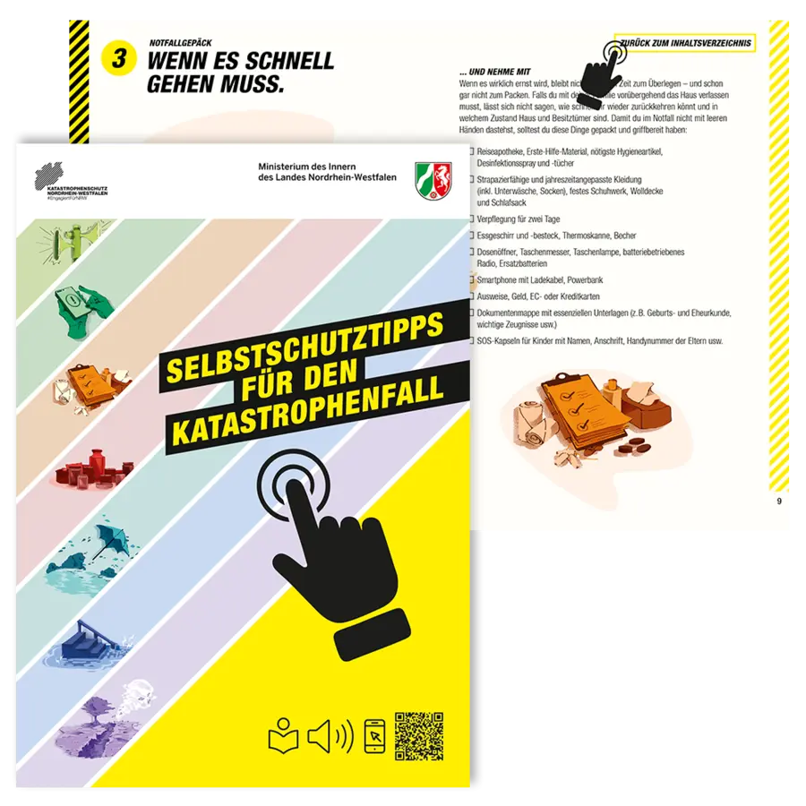 Ein Bild des Selbstschutzguides mit einem Responsive-Cursor.