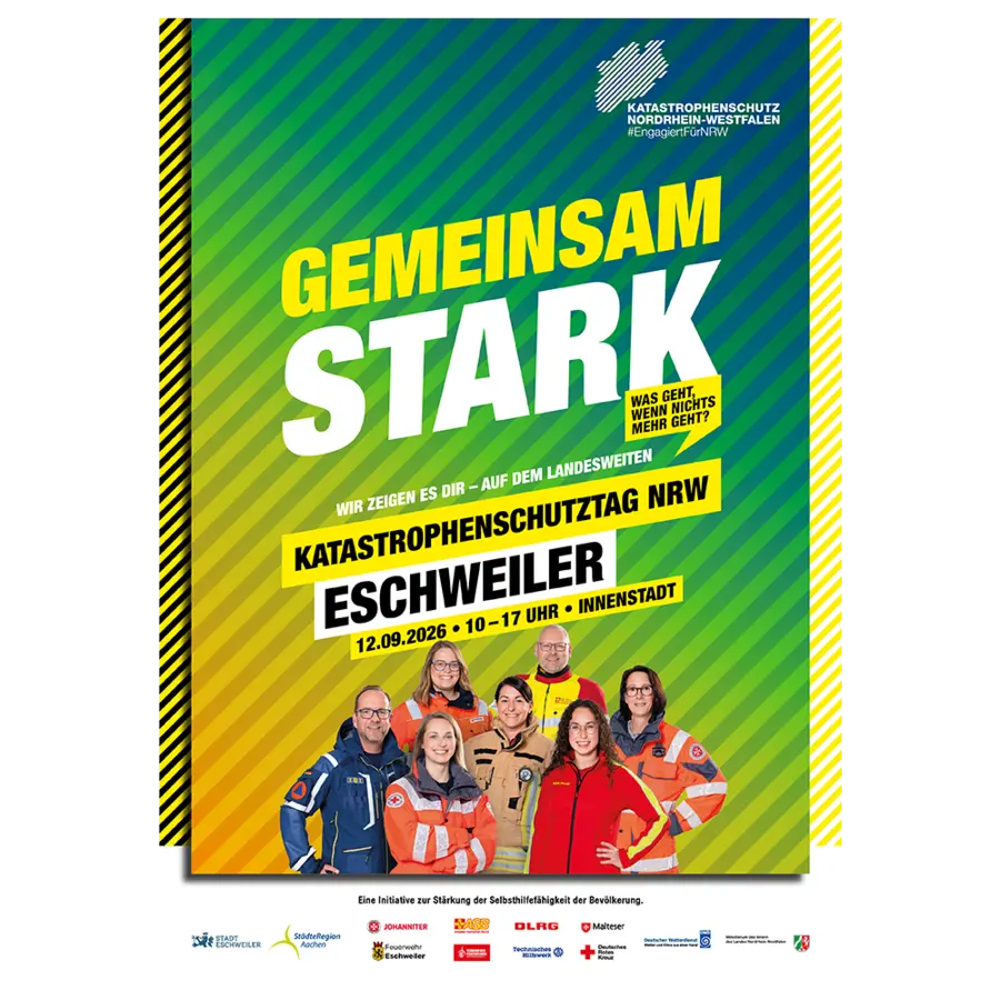 Plakat vom Katastrophenschutztag Eschweiler am 12.09.26.