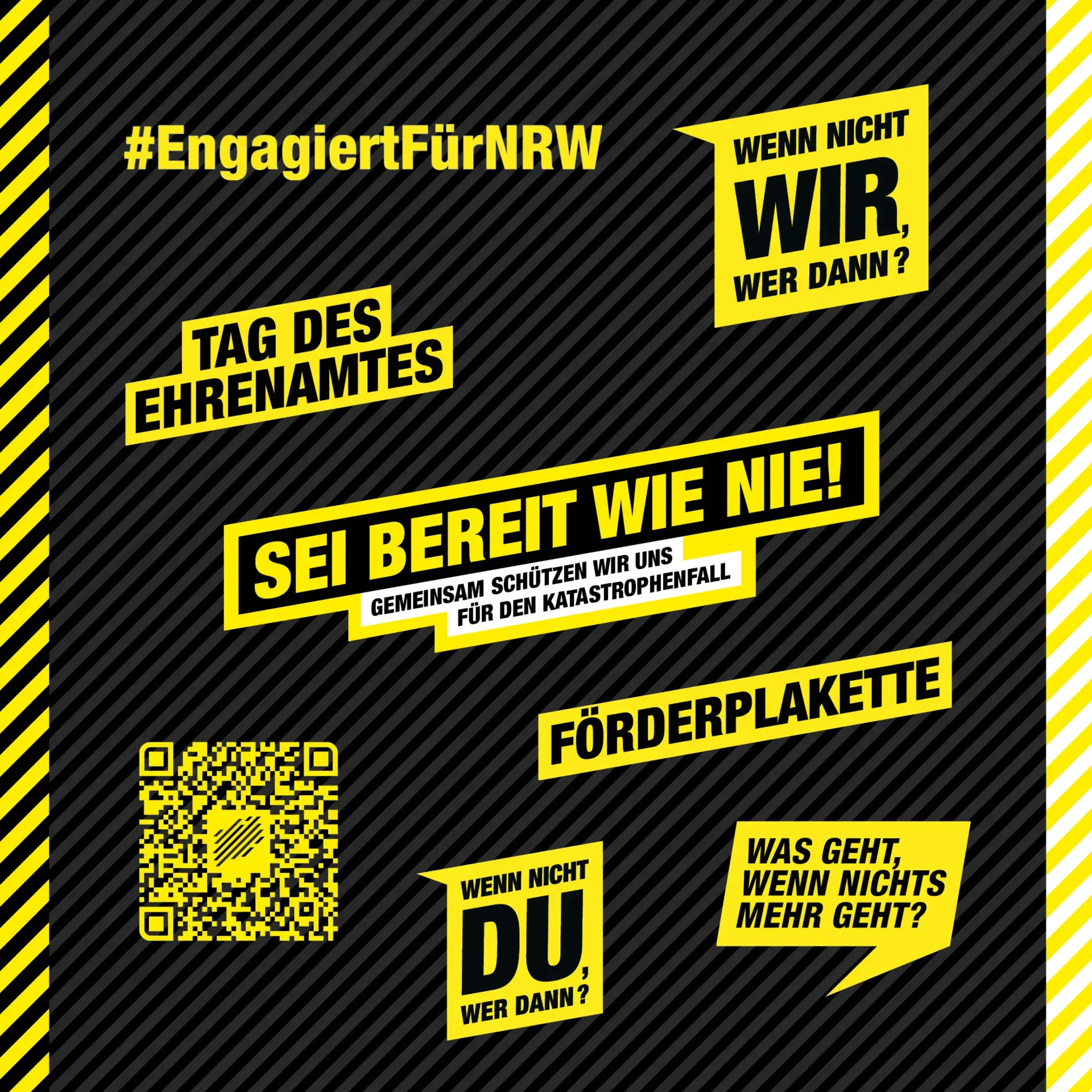 Verschiedene Logo- und Sticker-Elemente der Kampagne.